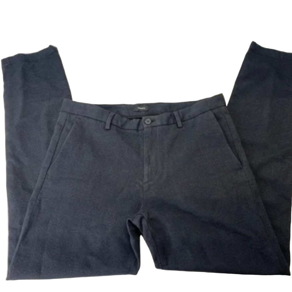 NEW THEORY Mens Pants Black Size 33 Zaine SW Jaspe Twill Slim Button